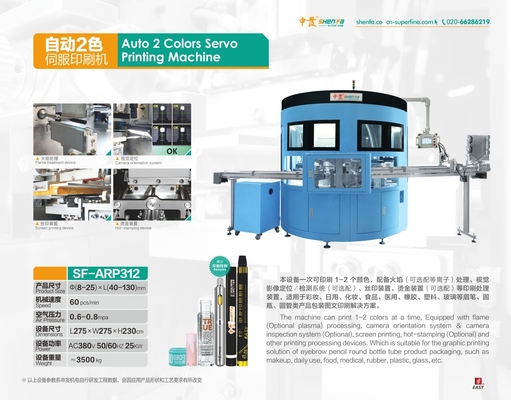 Automatische servo-schermdrukmachine en warmstempelmachine met visueel QC-inspectiesysteem